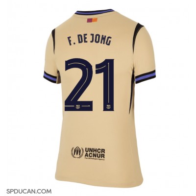 Zenski Nogometni Dres Barcelona Frenkie de Jong #21 Gostujuci 2025-26 Kratak Rukav Zenski Nogometni Dres Barcelona Frenkie de Jong #21 Gostujuci 2025-26 Kratak Rukav